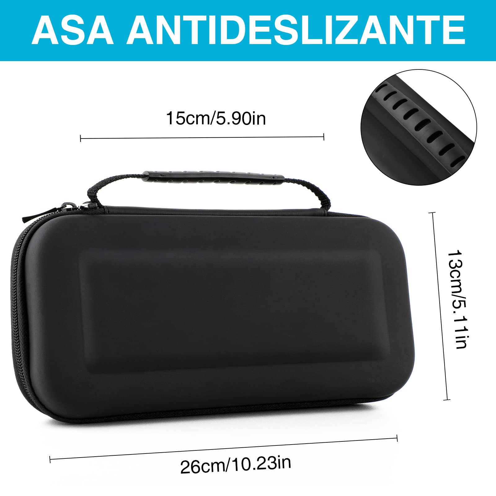 Accessories Kit Case For Nintendo Switch OLED 22 in 1, Thick Black